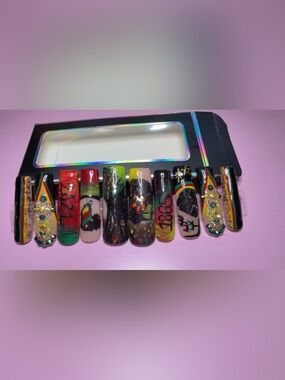 Acrylic reusable Press-On Nail Set